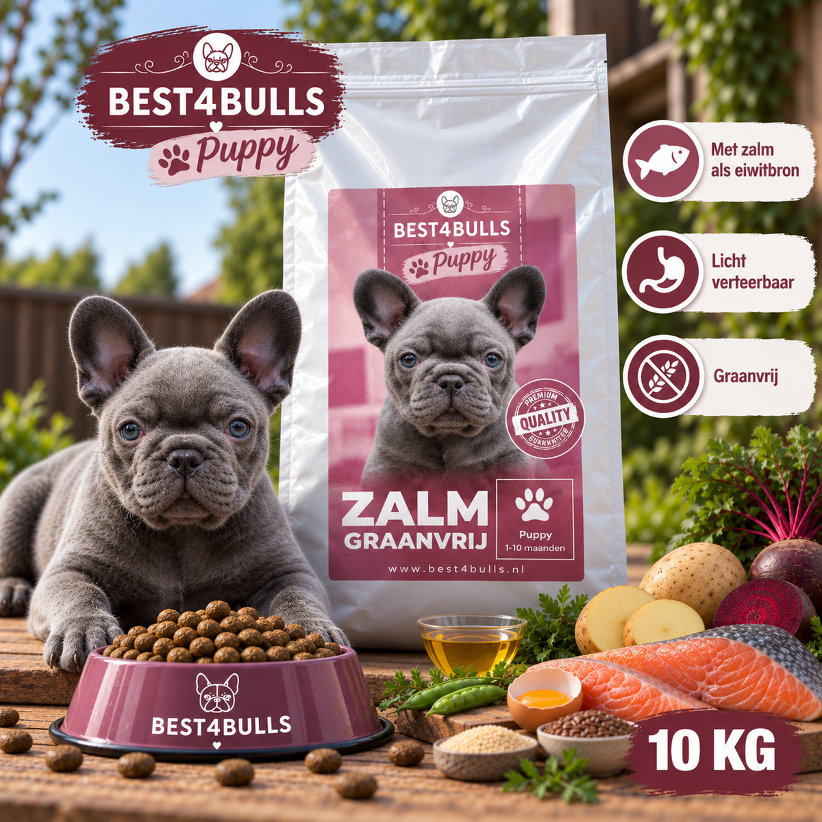 Puppyvoer & Puppybrokken voor Bulldogs