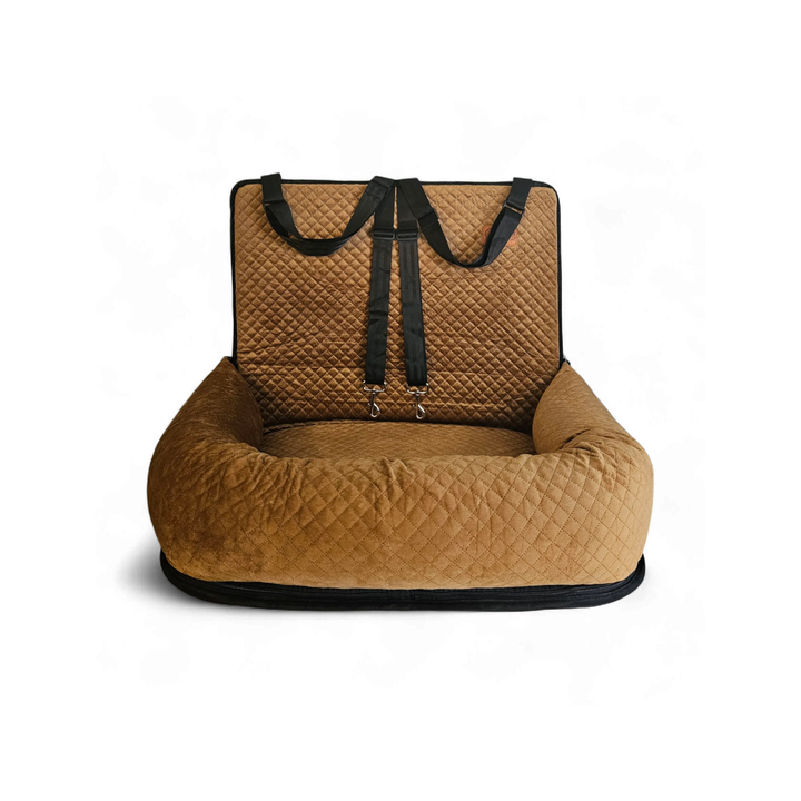 Luxe honden autostoel Coffee XL