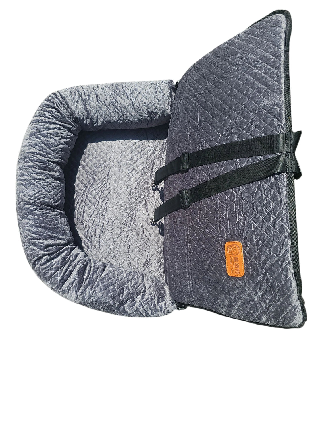 Luxe honden autostoel grijs XL