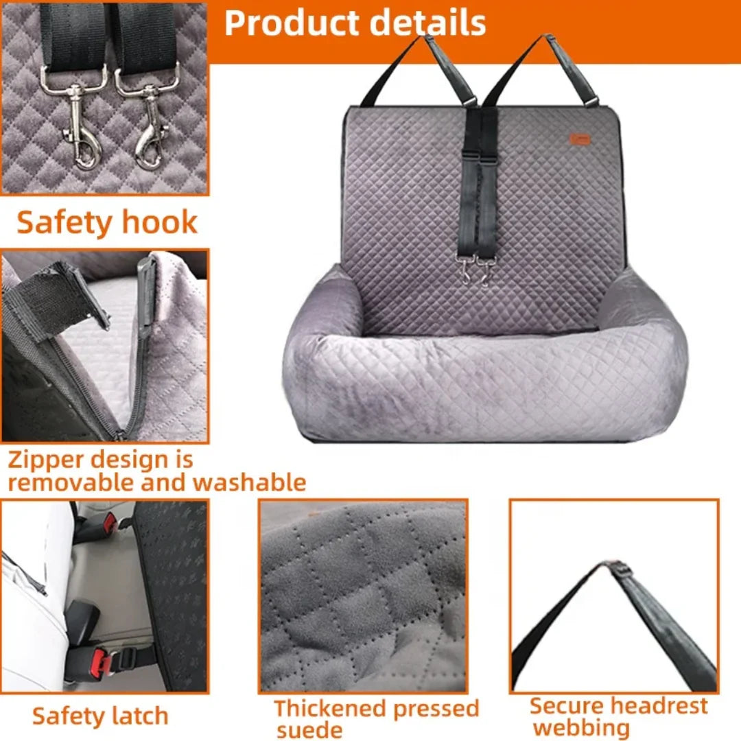 Luxe honden autostoel zwart XL