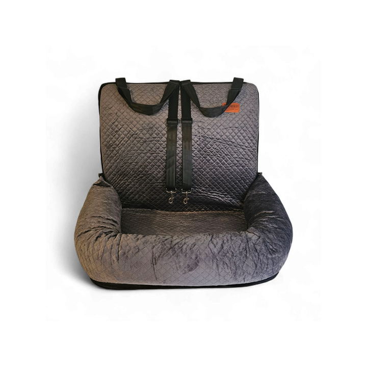 Luxe honden autostoel grijs XL