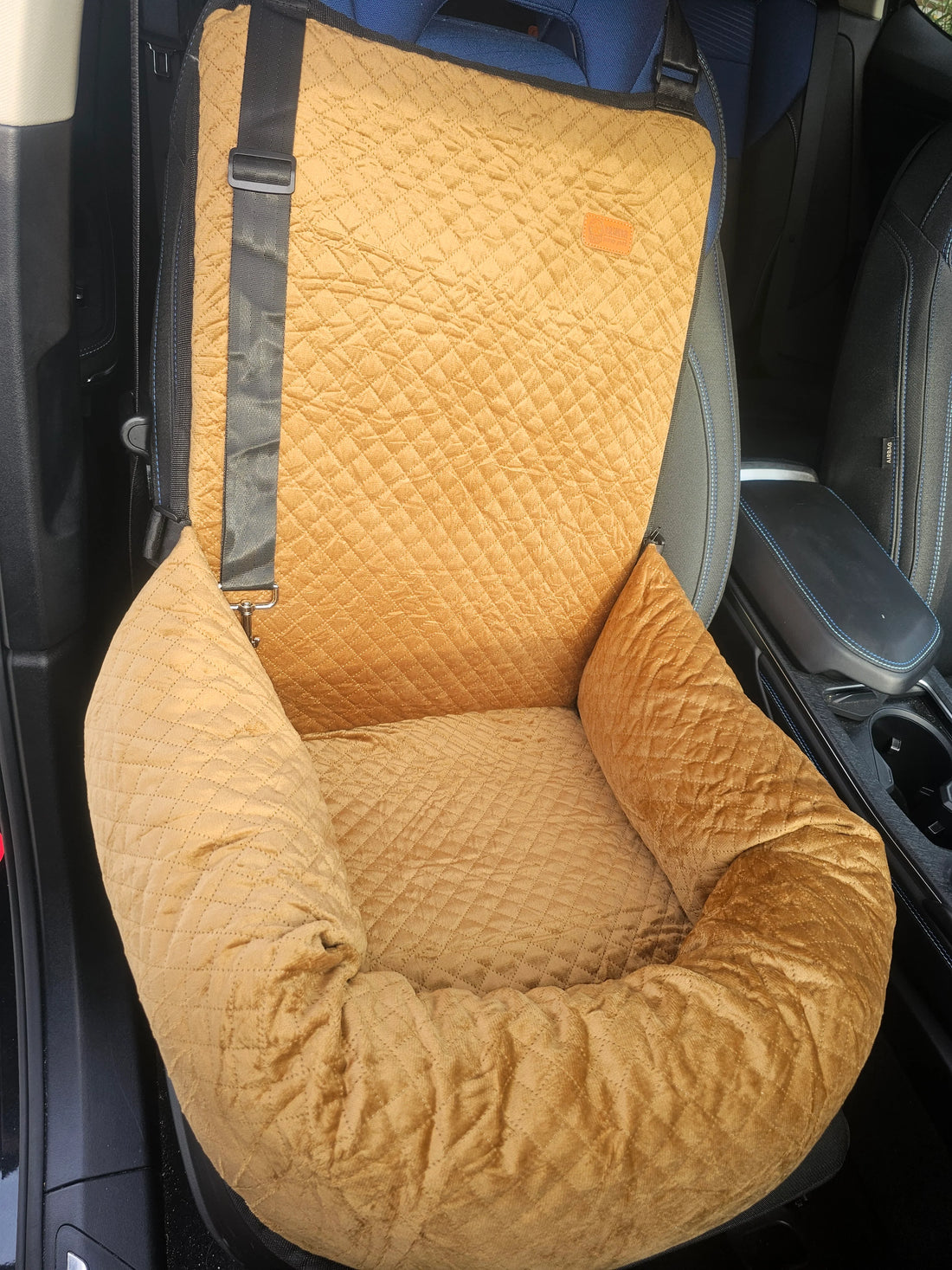 Luxe honden autostoel Coffee