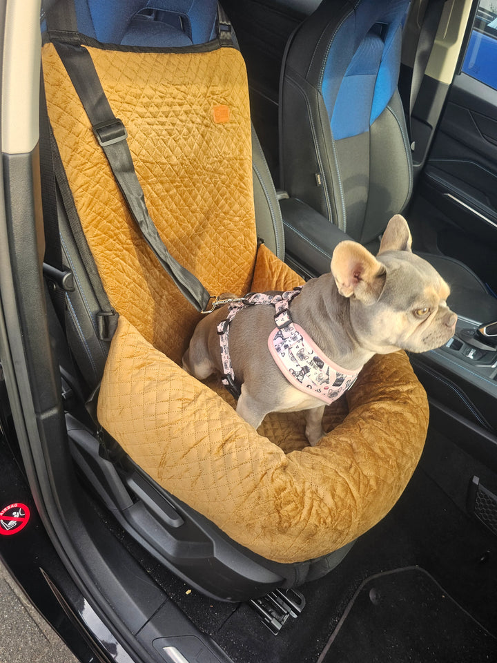 Luxe honden autostoel Coffee