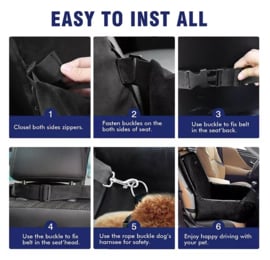 Luxe honden autostoel grijs