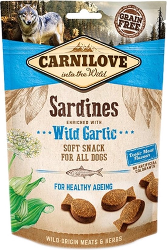 Carnilove Soft Snack Sardines / Wild Garlic 200 grams